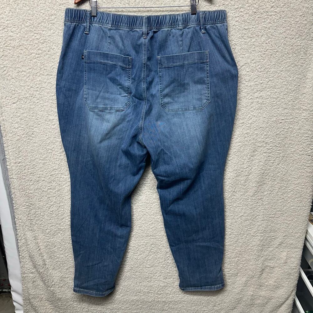 Judy Blue Women’s 22W Blue Denim Drawstring Jogger Jeans Elastic Waist - Picture 2 of 9